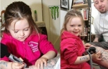 世界上最年轻的纹身艺术家，3岁女孩变纹身大师