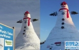 世界上最高的雪人 耗时一个月完成建造
