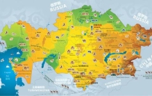 世界上最大的内陆国家 面积和印度相当（哈萨克斯坦）