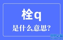 栓q是啥意思？栓q网络用语是什么