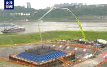 世界最大跨径公轨两用悬索桥进入主塔施工阶段