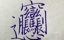 世界上最难写的汉字，一共64画大多数人都写不出来