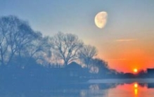 无人能解浙江日月并升之谜，太阳和月亮一同升起(奇观)