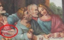 最后的晚餐多了一只手达芬奇最恐怖的画,最后的晚餐高清图达芬奇