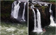 世界上最神秘的瀑布 魔鬼水壶瀑布（不知水流向何处）