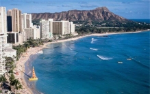 世界上最美丽的沙滩，夏威夷群岛的威基基海滩