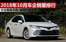 10月汽车销量排行榜 销量前十五车企排名分析