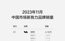刚刚，11月中国市场新势力品牌销量排行榜出炉！