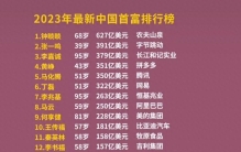一张图展示2023年最新中国首富排行榜！