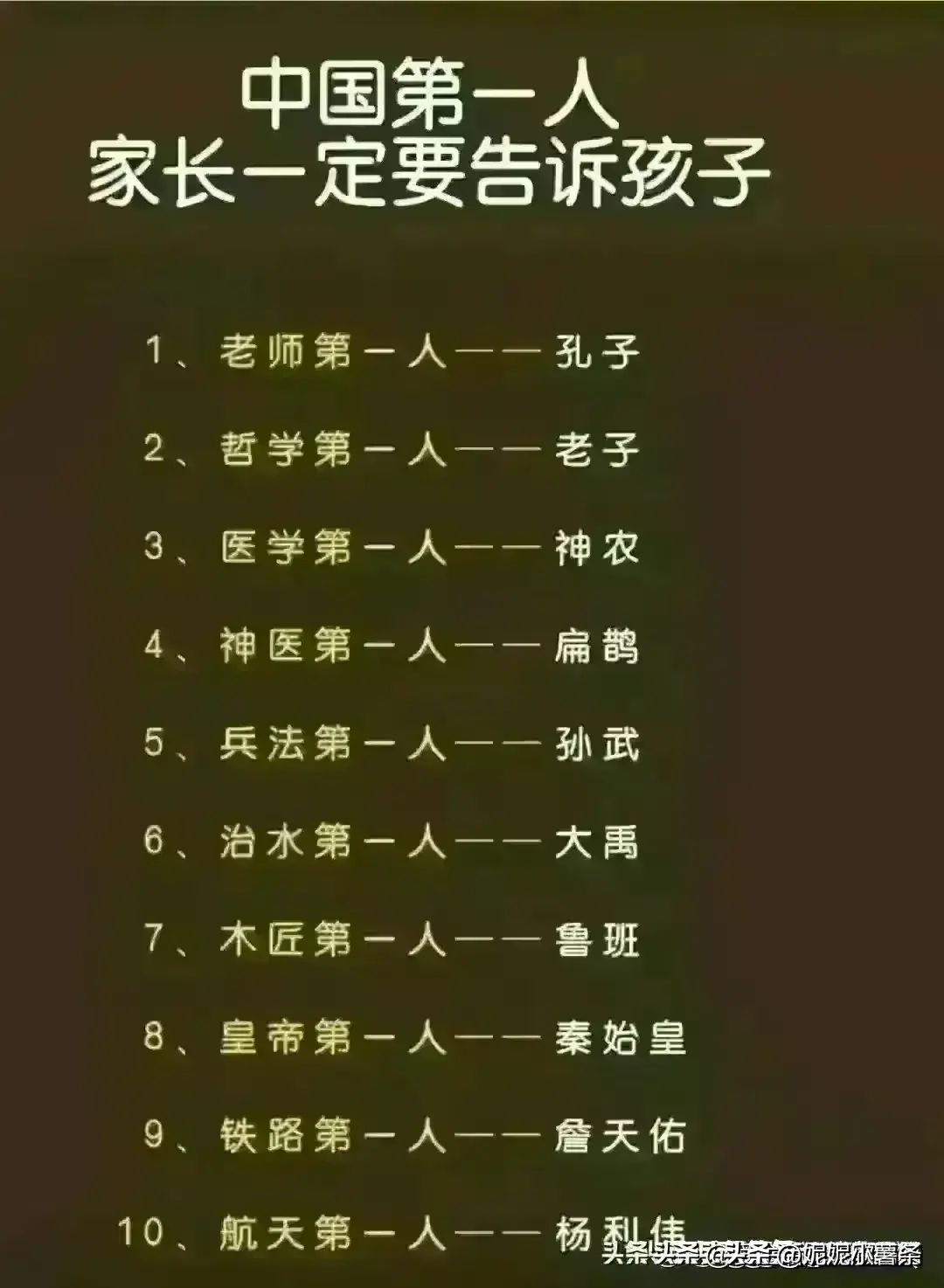 世界公认历史的十大伟人，终于有人整理出来了（仅供娱乐）