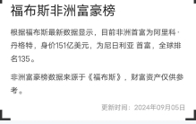 非州富豪榜，首富151亿，排名135名