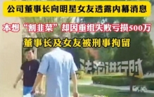 公司董事长向明星女友透露内幕消息想“割韭菜” 知情人士：已一审宣判，被告人上诉