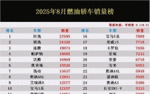 合资车大胜！8月燃油车销量排行榜，朗逸第2，雅阁12，君威32