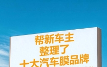 帮新车主整理的十大汽车膜品牌，贴膜不迷路