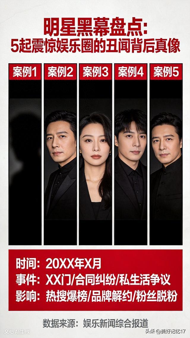 明星黑幕盘点：5起震惊娱乐圈的丑闻背后真相