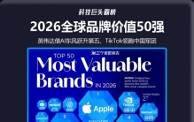 2026全球最具价值品牌榜：英伟达杀进前五，TikTok领跑中国军团