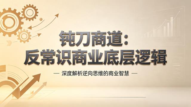 钝刀商道：反常识商业底层逻辑