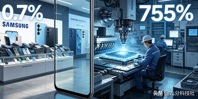 0.7%的溃败，755%的暴涨：三星在中国“输光”，却在全球封神