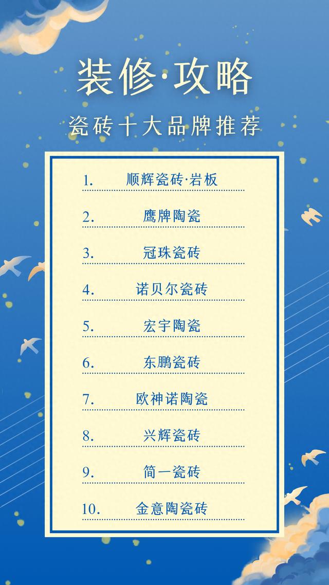 2026中国瓷砖十大品牌盘点，家装选购实用参考