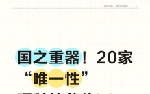 国之重器！20家“唯一性”硬科技龙头，撑起中国科技的“压舱石”