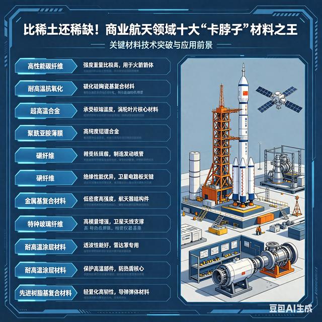 比稀土还稀缺！商业航天领域十大“卡脖子”材料之王
