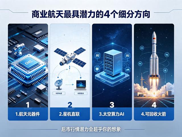 商业航天最有潜力的4个细分方向，后市行情潜力会超乎你的想象
