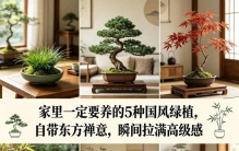 家里一定要养的5种国风绿植，自带东方禅意，瞬间拉满高级感