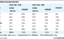 全球手机排名出炉：小米第三OPPO第四，黑马杀疯了