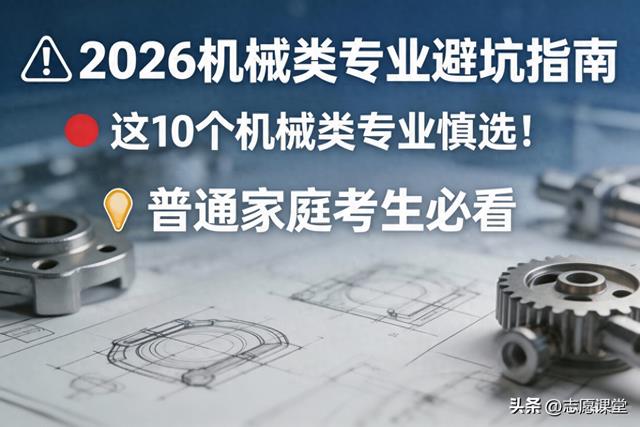 这10个机械类专业慎选！2026最新避坑指南，普通家庭考生必看