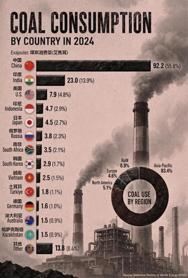 全球最大的煤炭消费国TOP13