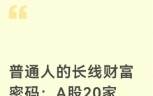 普通人的长线财富密码：A股20家硬核科技核心资产