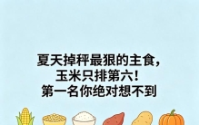 夏天掉秤最狠的主食，玉米只排第六！第一名你绝对想不到