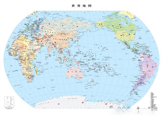 世界七大洲高清地图和国家名称