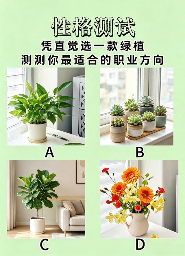 心理测试:凭直觉选一款绿植,测测你最适合的职业方向