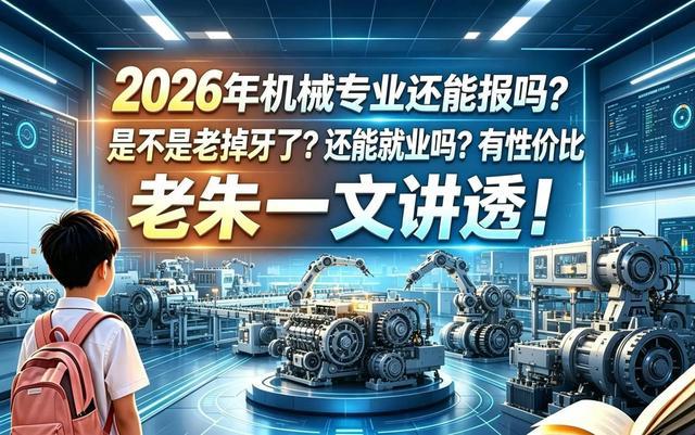 26年机械专业还可以报吗？是不是早就老掉牙了？还能就业吗？值不值得报？