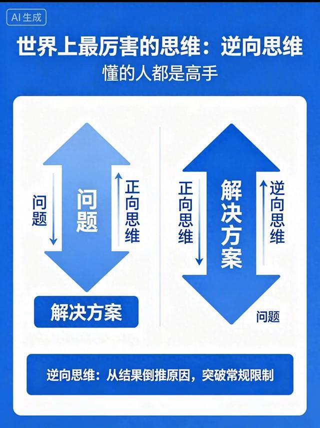 世界上最厉害的思维：逆向思维，懂的人都是高手