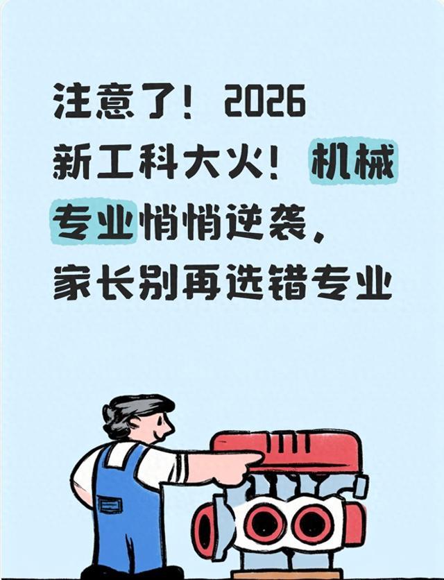 注意了！2026 新工科大火！机械专业悄悄逆袭，家长别再选错专业