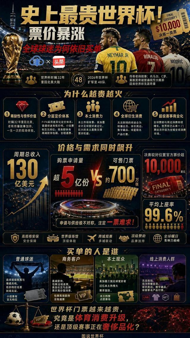 史上最贵世界杯！票价暴涨，全球球迷为何依旧买单