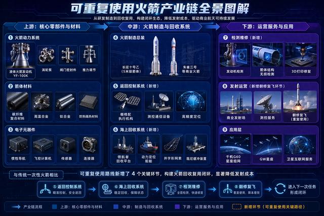 可重复使用火箭全产业链解析：四大环节重塑商业航天时代格局