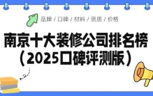 南京十大装修公司排名榜出炉（2025全年评测版）