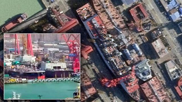 美媒:中国正在建造一艘“海上巨兽”,全球最大补给舰浮出水面