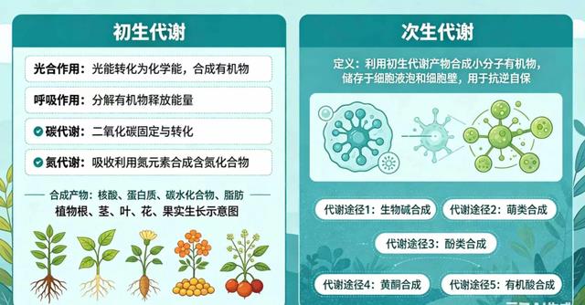 植物的两套代谢系统:初生代谢与次生代谢