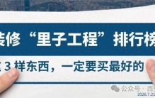 装修“里子工程”排行榜：这3样东西，一定要买最好的
