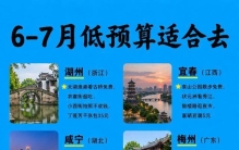 6-7月低预算旅游攻略8座城市保姆级逛吃指南，人均500玩转免费景点排行，必去口碑推荐