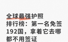 全球最强护照排行榜：第一名免签192国，拿着它去哪都不用签证
