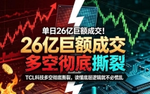 单日26亿巨额成交！TCL科技多空彻底撕裂 读懂底层逻辑就不必慌乱