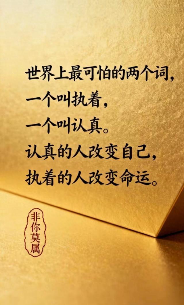 世界上最可怕的是:执着,和认真!
