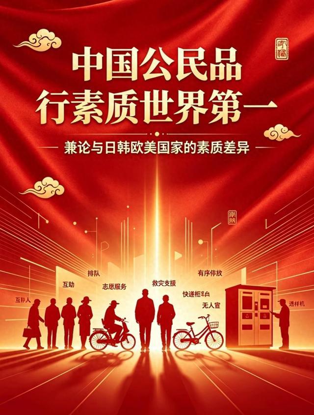 中国公民品行素质世界最高!全面远超日韩欧美各国