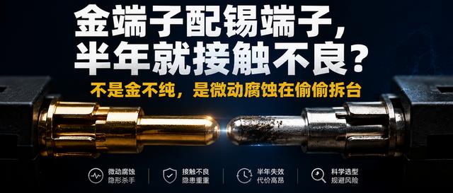 金端子插锡端子,为什么越用接触越差?——不是金不纯,是氧化锡在偷偷污染金面