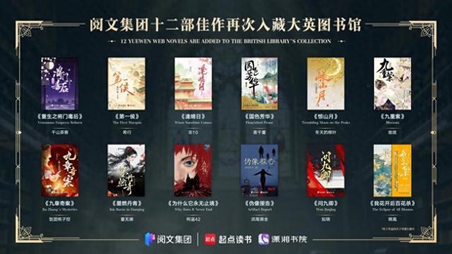聚焦女性叙事，阅文12部网文再度入藏大英图书馆